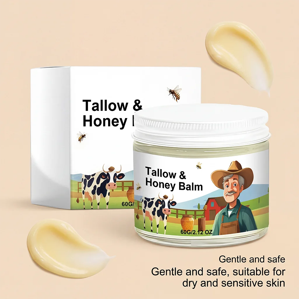Beef Tallow Honey Face Cream Daily Moisturizing, Smooth and Delicate, Protects Facial Skin, Refreshing and Easily Absorbed Moist