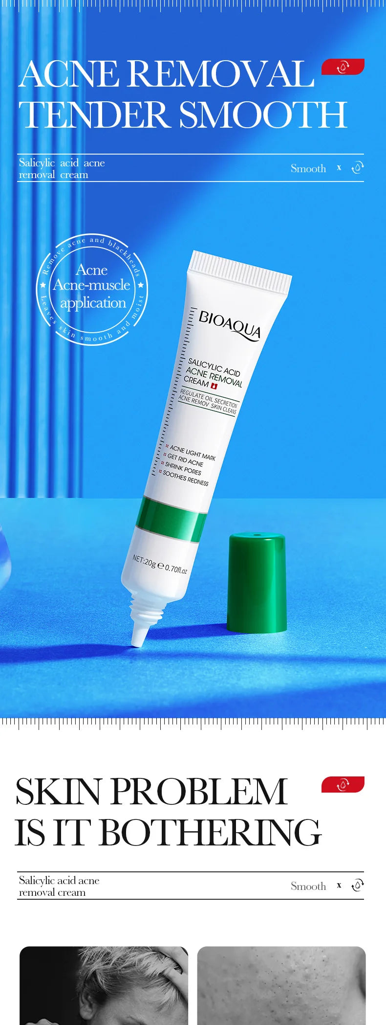 Salicylic Acid Blemish Repair Face Cream – Acne, Blackheads & Pore Refining
