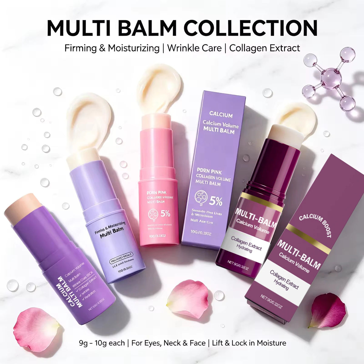 PDRN Calcium Volume Multi Balm | Korean Anti-Oxidant Cream for Face, Eyes & Neck