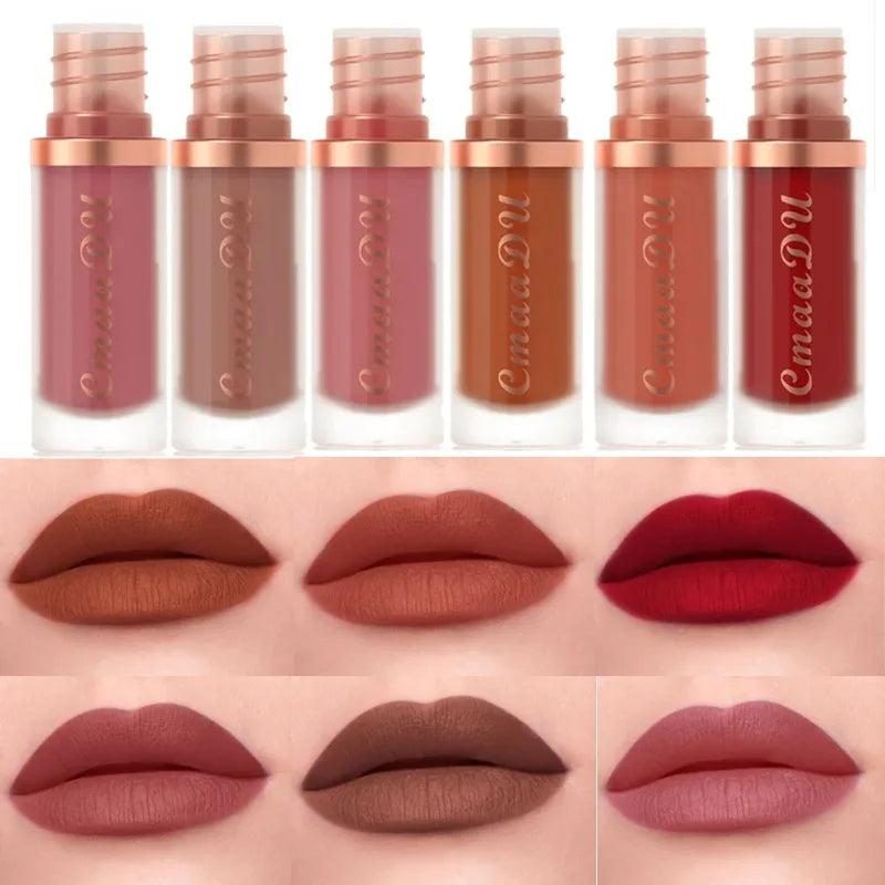 Waterproof Matte Velvet Lip Glaze Moisturizing Long Lasting Liquid Lipstick Non-stick Lip Gloss