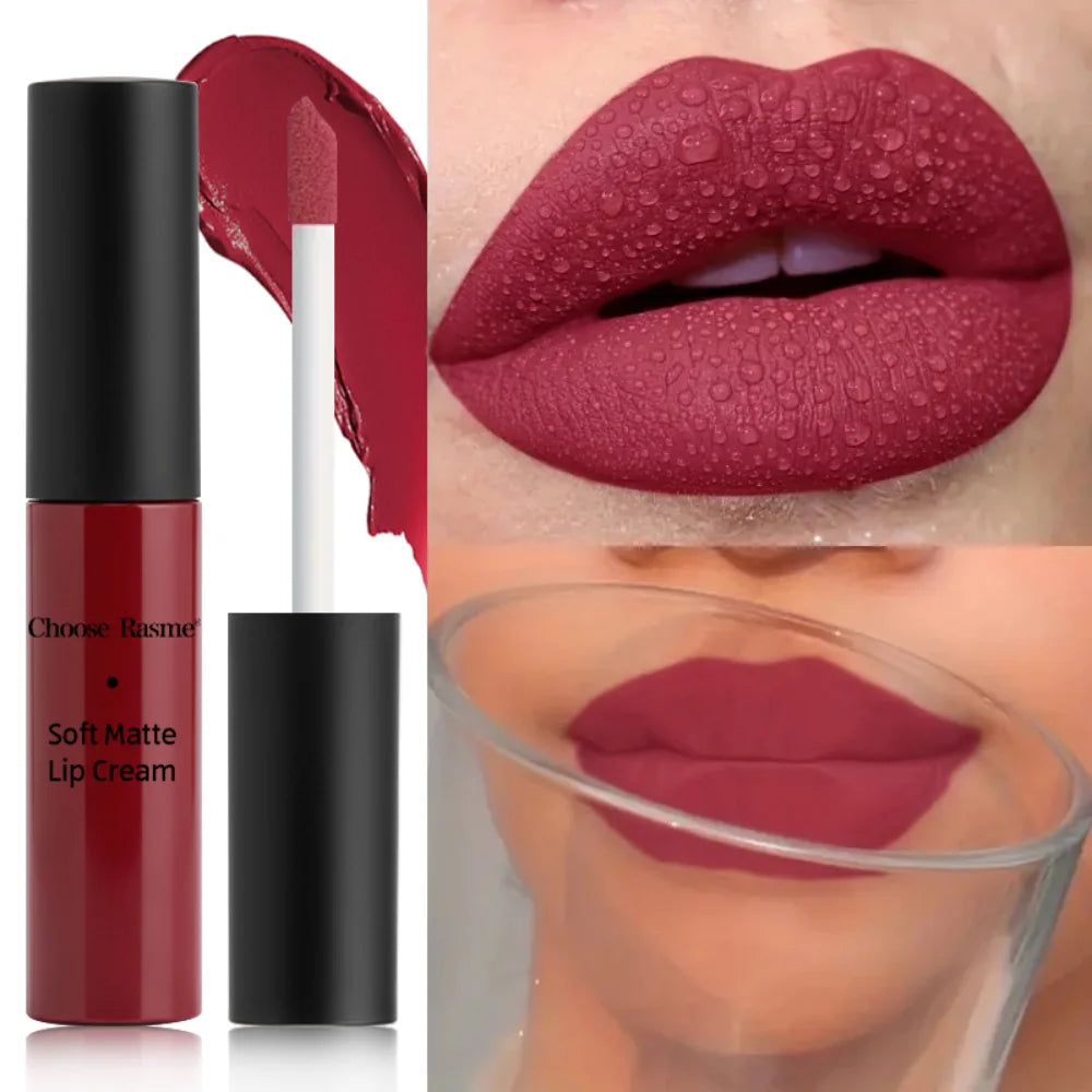 Matte Lip Gloss Liquid Lipstick Lipgloss Beauty Red Nude Waterproof