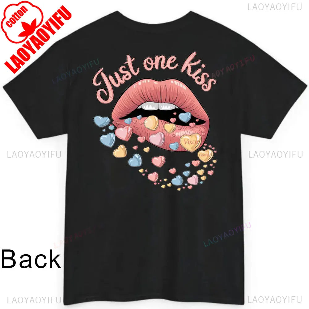 JUST KISS ME T Shirt  We Can Talk Later Mas Amor Por Favor Cruel Pancake Unisex Shirt Inspirational Mental Health Tees