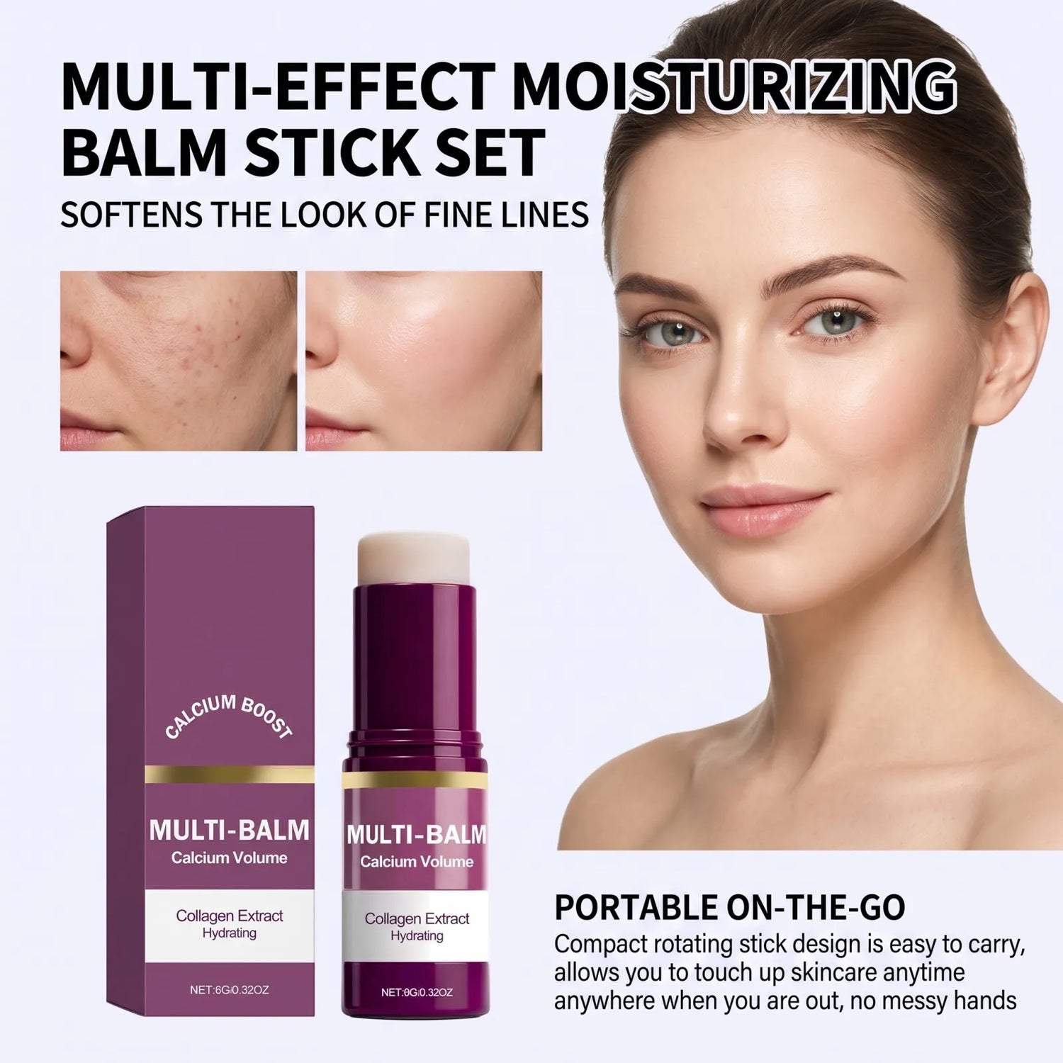 PDRN Calcium Volume Multi Balm | Korean Anti-Oxidant Cream for Face, Eyes & Neck