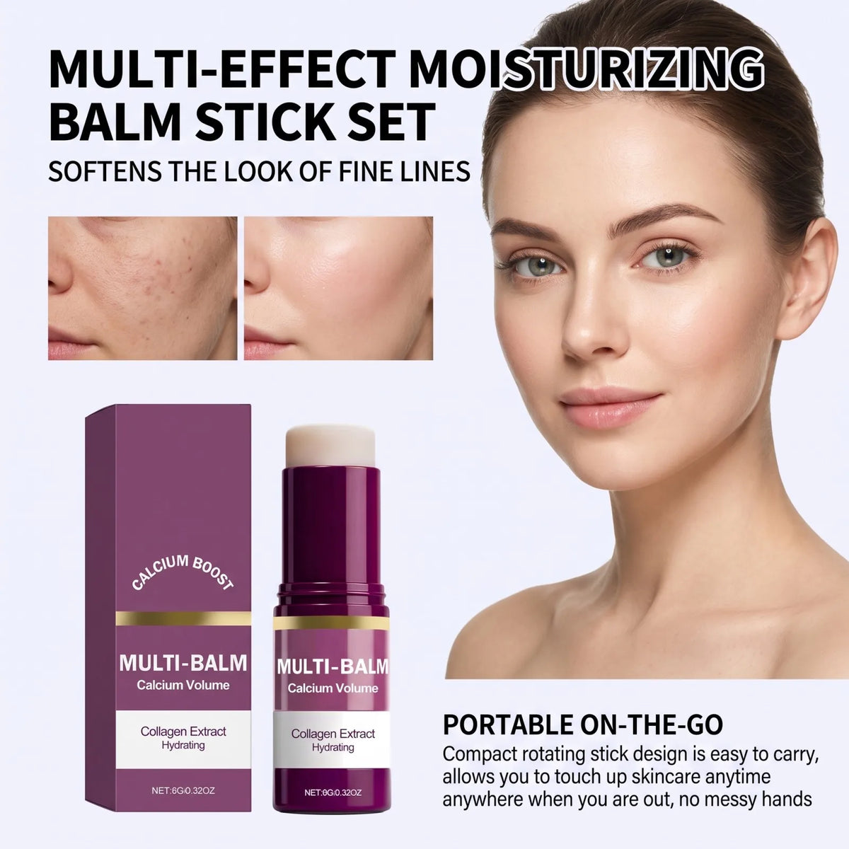 PDRN Calcium Volume Multi Balm | Korean Anti-Oxidant Cream for Face, Eyes & Neck