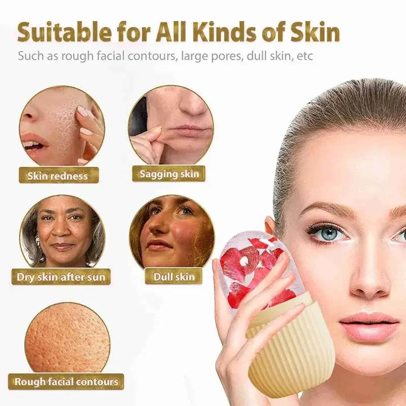 Ice Roller Mold — Depuffing & Pore-Minimizing Facial Massage Tool