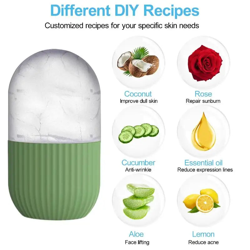 Silicone Ice Roller Mold — Freeze, Roll & Glow for Face & Body
