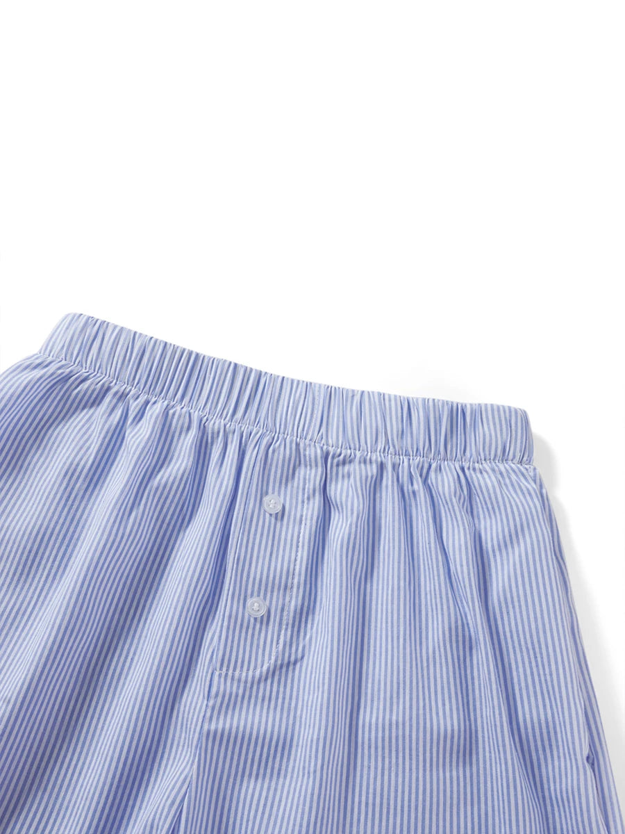 Baggy Stripe Shorts Y2k Loungwear Summer Women Casual Holidays Beach Short Pants Outfits with Pocket Plaid Pajama Short Homewear