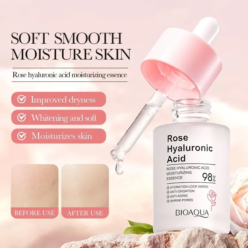 Rose Hyaluronic Skincare Set – Hydrating & Brightening