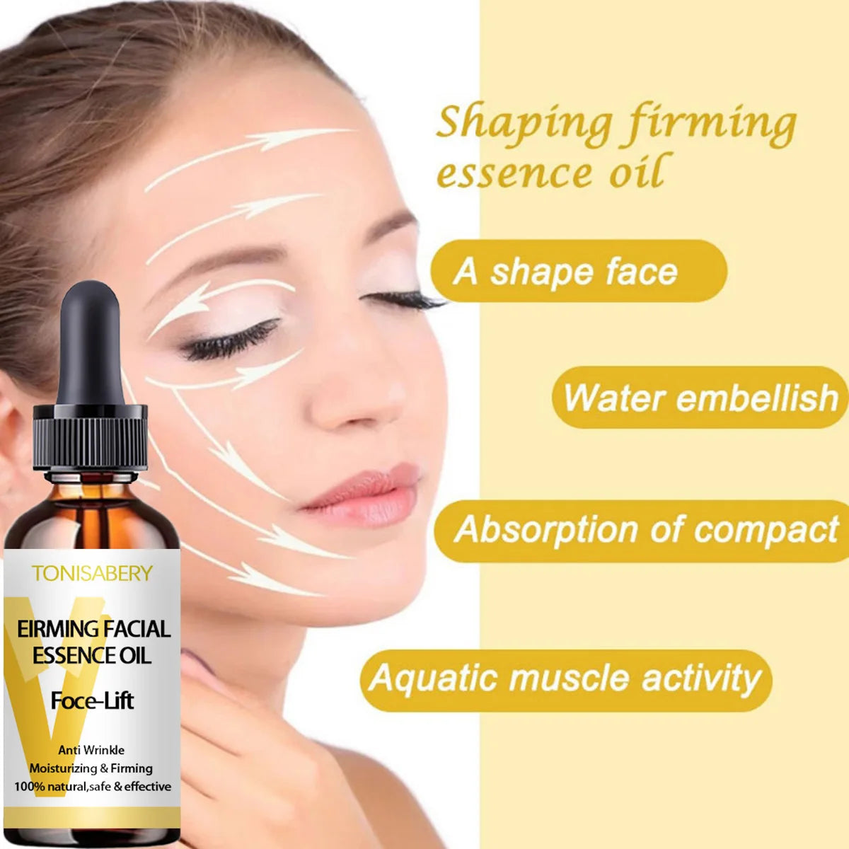 Anti Wrinkle Essence Instant Slimming Face Oil V Face Essential Oils Lifting Firming Thin Nourish Powerful Facial Skin Care