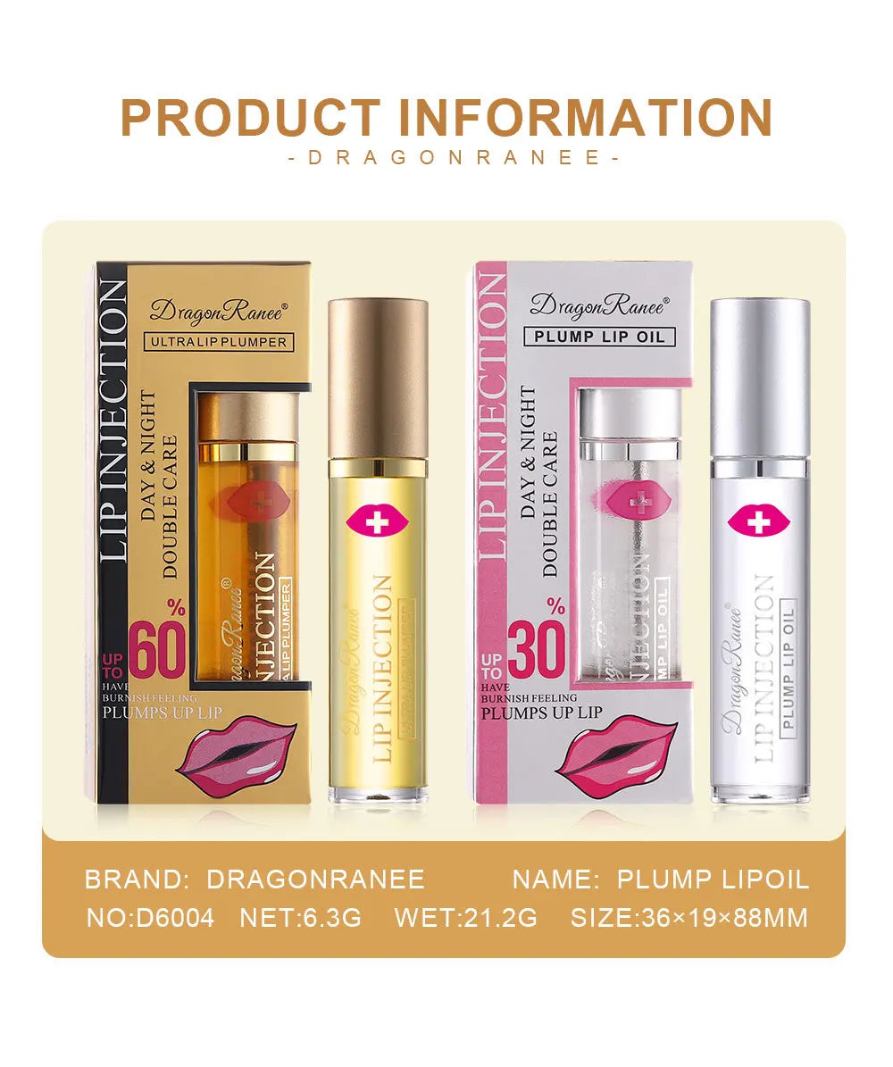 Instant Volumizing Lip Plumper Oil Lip Enhancer Moisturizing Anti-Wrinkle Lip Gloss - Sexy Lip Care Plumping Serum Lipstick
