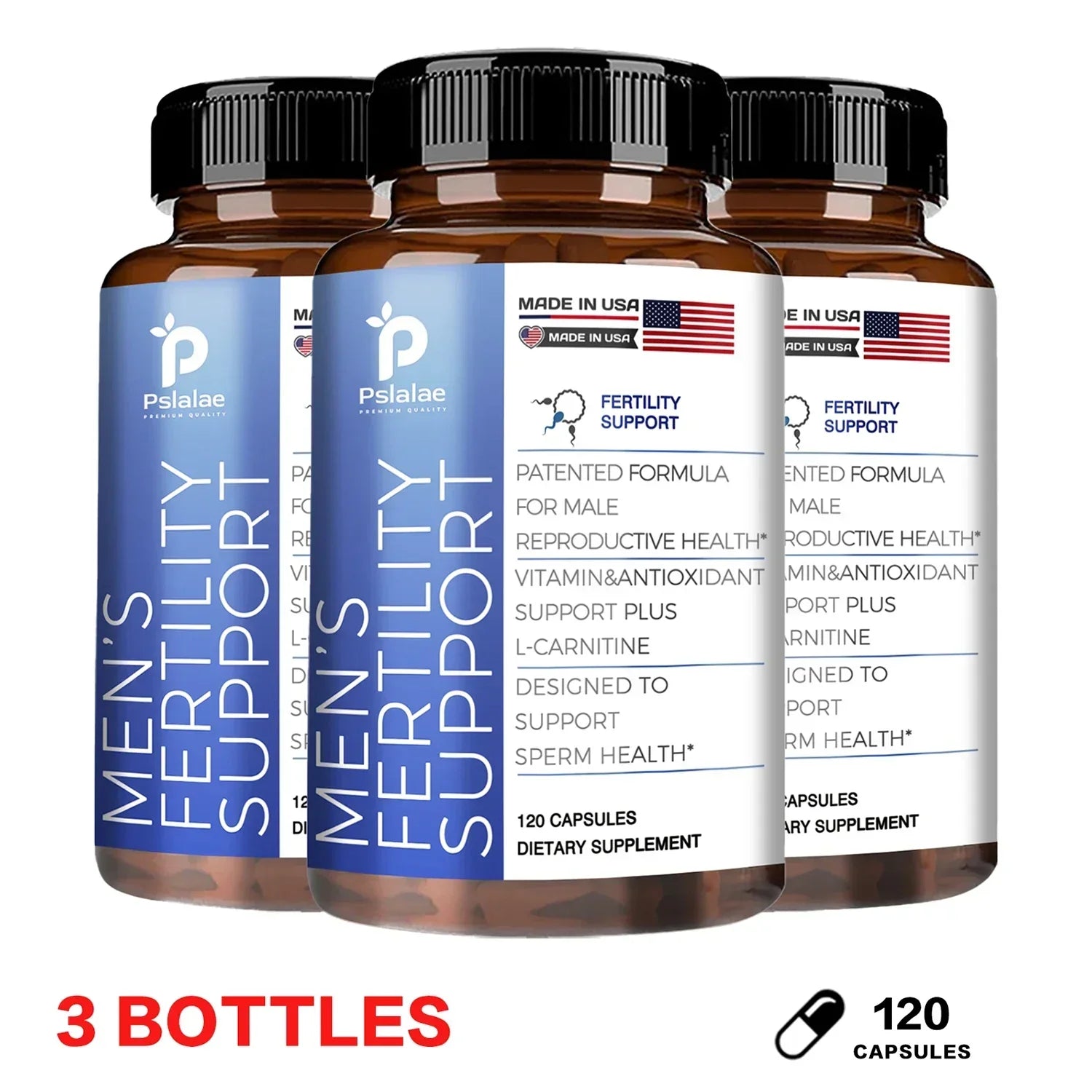 Men's Fertility & Reproductive Health Supplement – L-Carnitine, CoQ10 & Multivitamin Complex