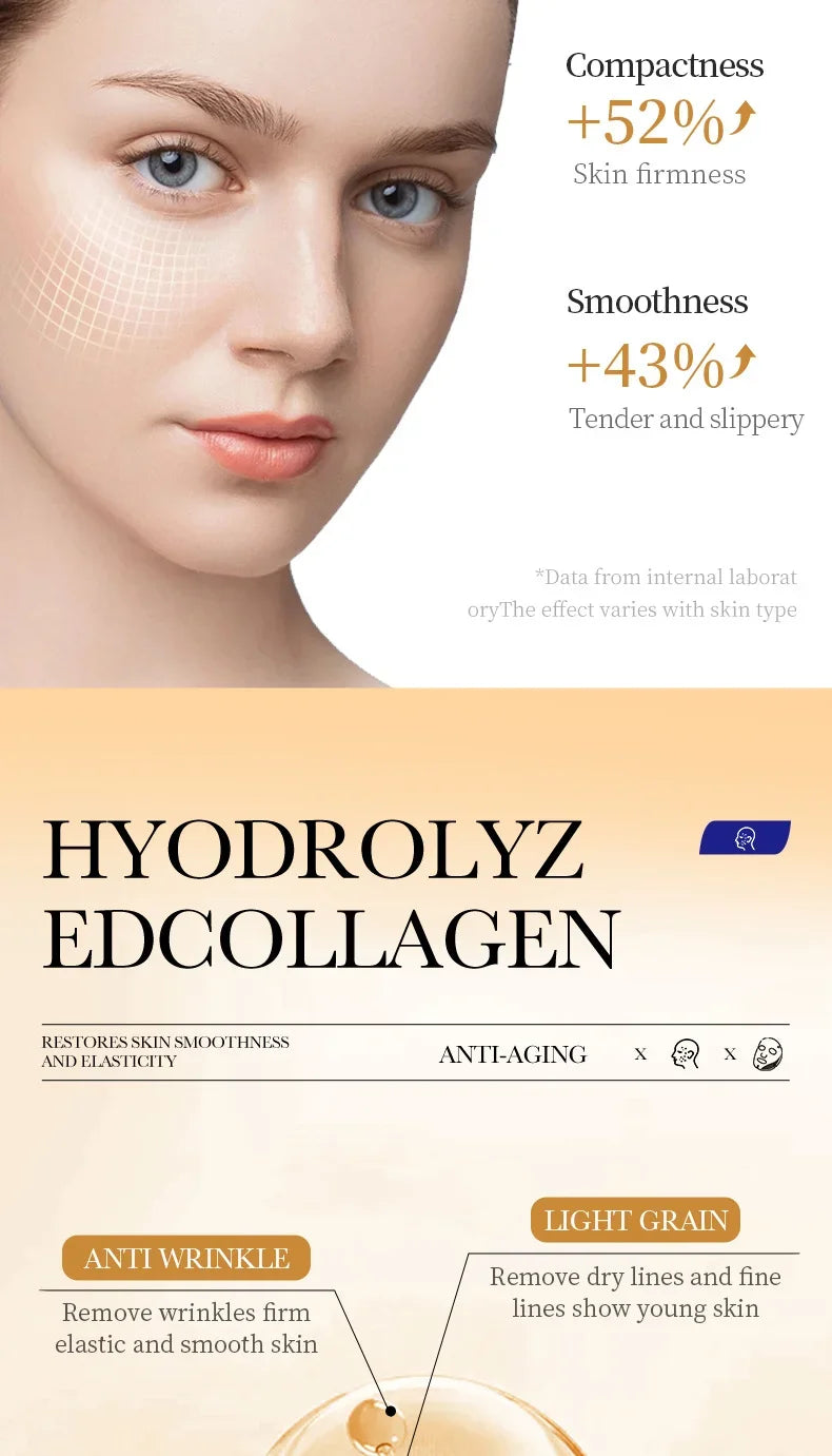 Collagen Anti Wrinkle Facial Mask Anti Aging Fade Fine Lines Firm Skin Moisturizing Brightening SkinCare Korean Cosmetics