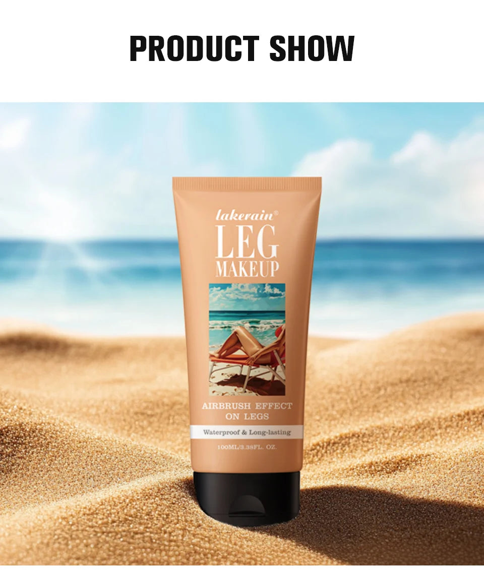 Body Foundation 100ml Tan Leg Makeup Lotion Even Skin Tone Waterproof Long Lasting Body Tanning Cream Medium Bronze Leg Makeup