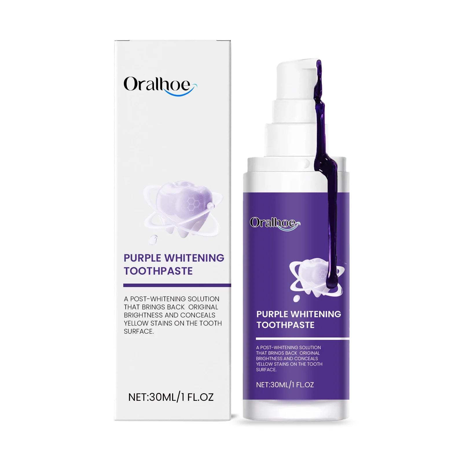 Whitening Purple Toothpaste Dental Color Corrector