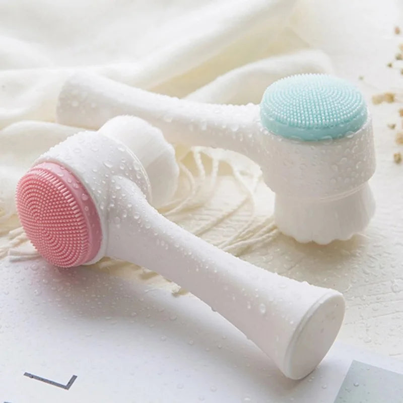 Double-Sided Silicone Facial Cleansing Brush – Deep Pore Cleanse & Gentle Exfoliation
