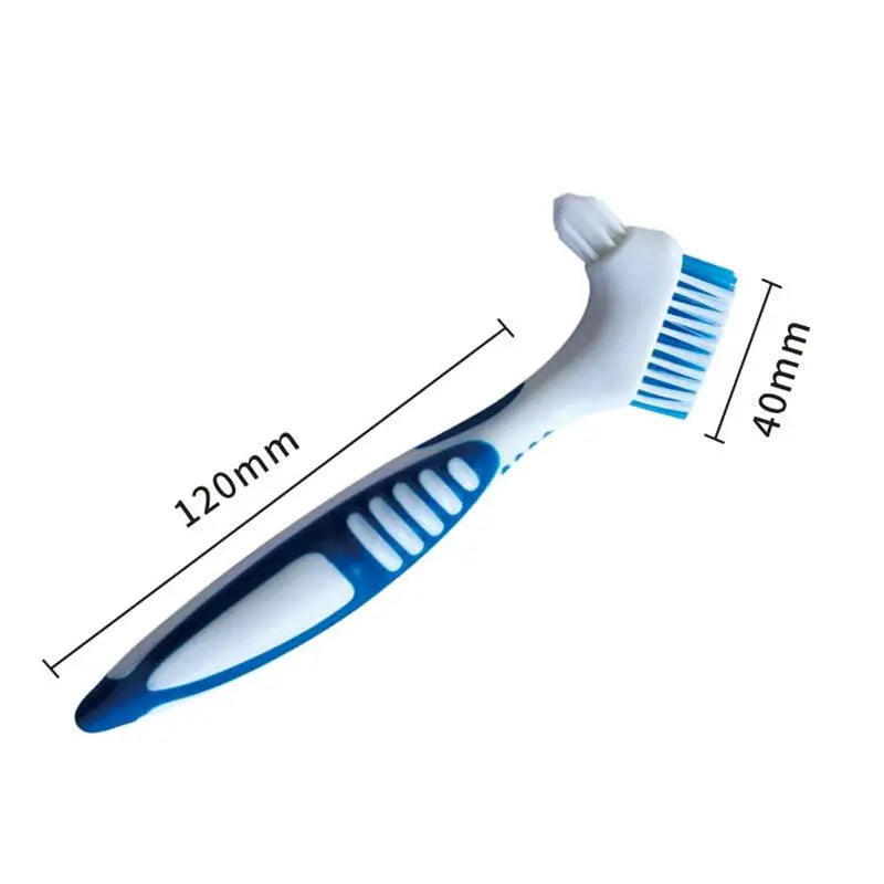 Denture double-sided toothbrush cleaning brush, denture brush, invisible braces orthodontic retainer, descaling brush, 1 piece