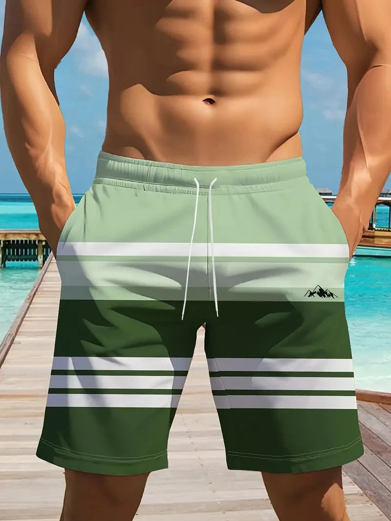 Beach Shorts For Men Summer Casual Daily Wear Short Pants Loose Breathable Swim Trunks