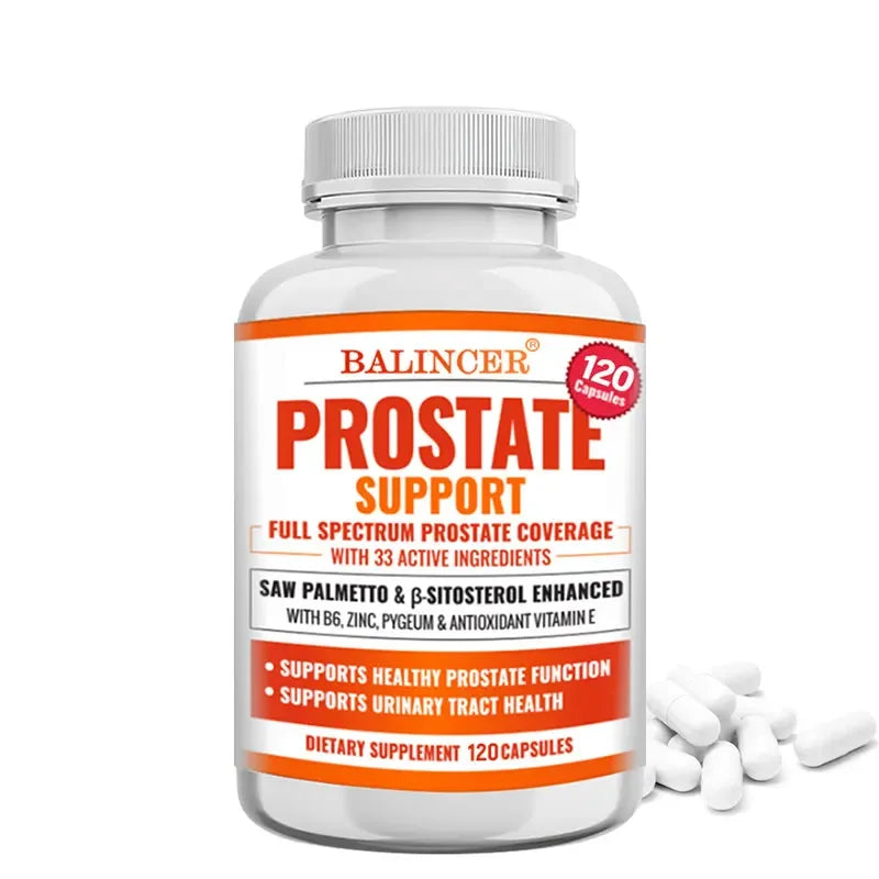 Saw Palmetto Prostate & Hair Support Supplement – 33 Natural Botanicals, DHT Blocker & Bladder Health