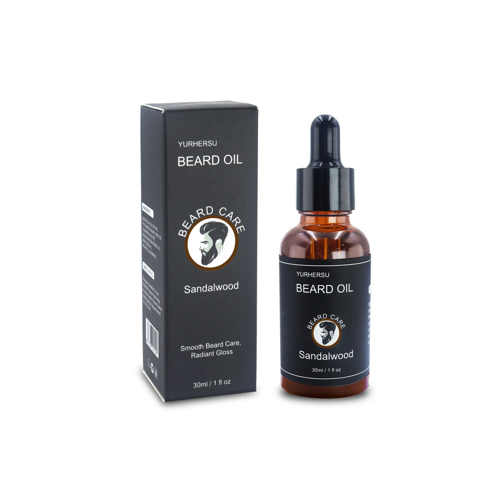 YURHERSU30ml new facial hair and beard growth oil is suitable for men's thick, soft, smooth, nutritious beard oil beard care