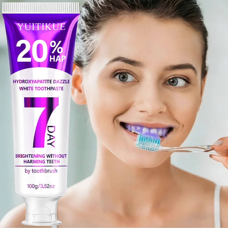 YUITIKUE Hydroxyapatite Toothpaste - Purple Formula, Refreshes Breath & Enhances Natural Tooth Shine, 100g