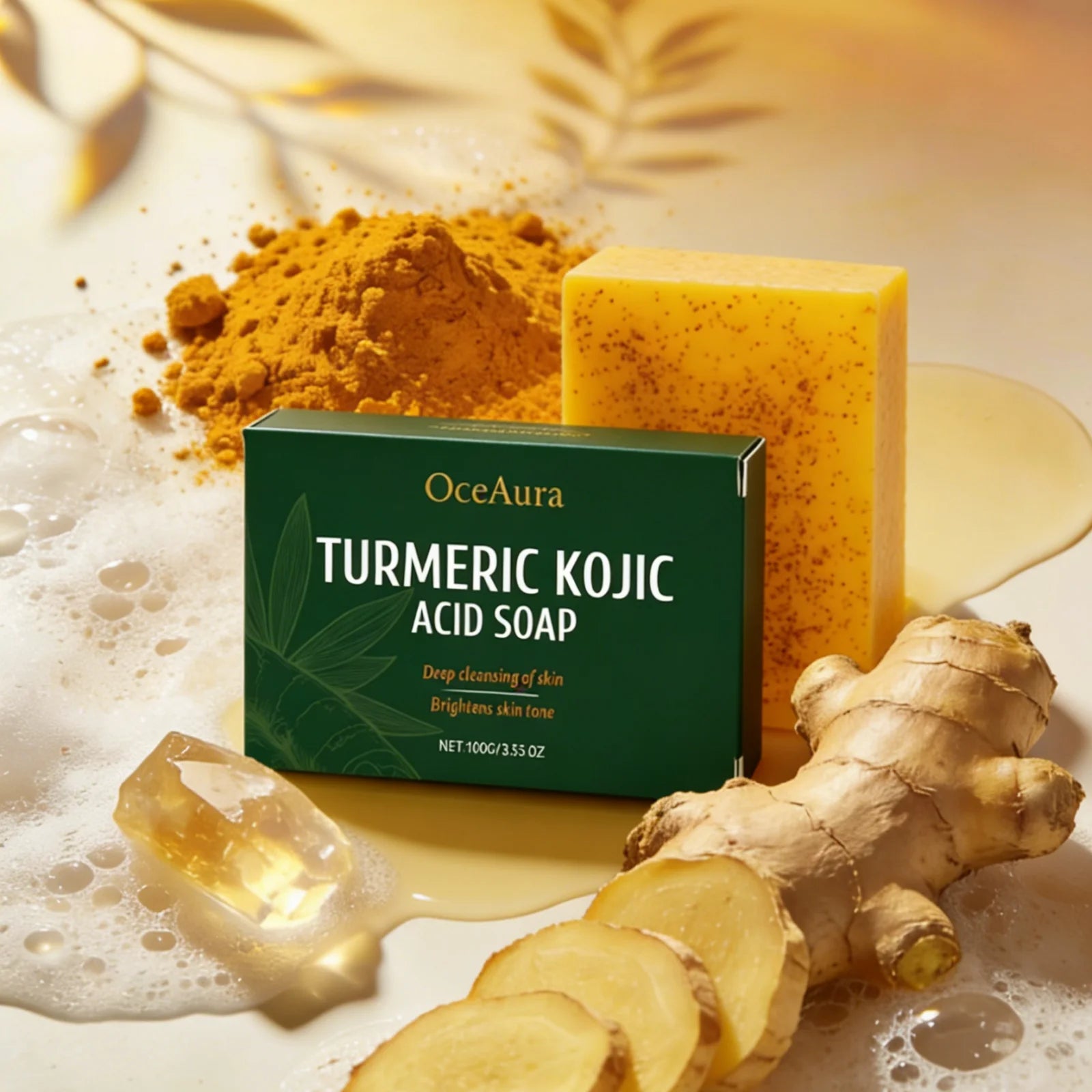 Turmeric  Soap Deep Hydration Brightening  Soft Smooth  Skin Lightening Soap 100g