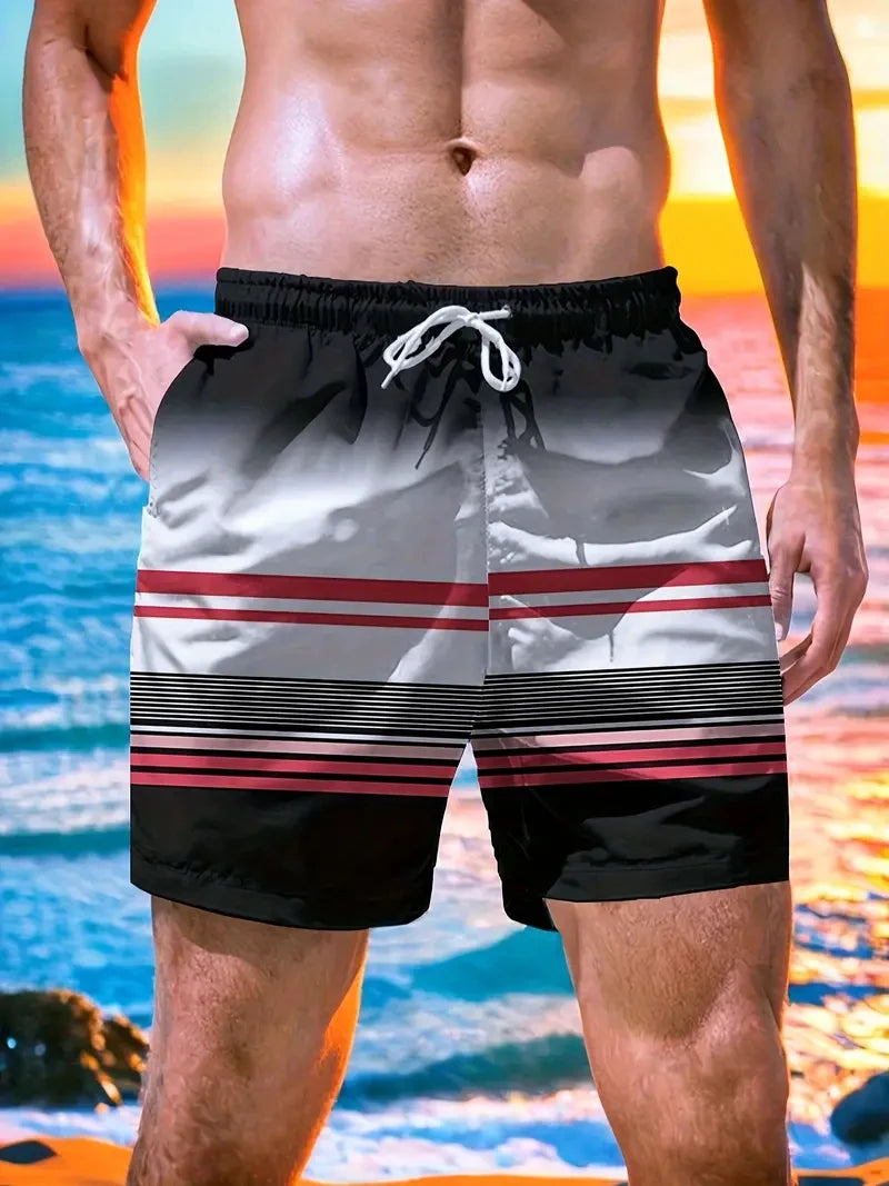 Beach Shorts For Men Summer Casual Daily Wear Short Pants Loose Breathable Swim Trunks