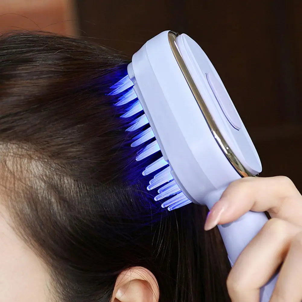 Electric Scalp Care Hair Growth Comb Red Light Therapy Microcurrent Stimulating Vibration Head Massage Thicker Stronger Hair