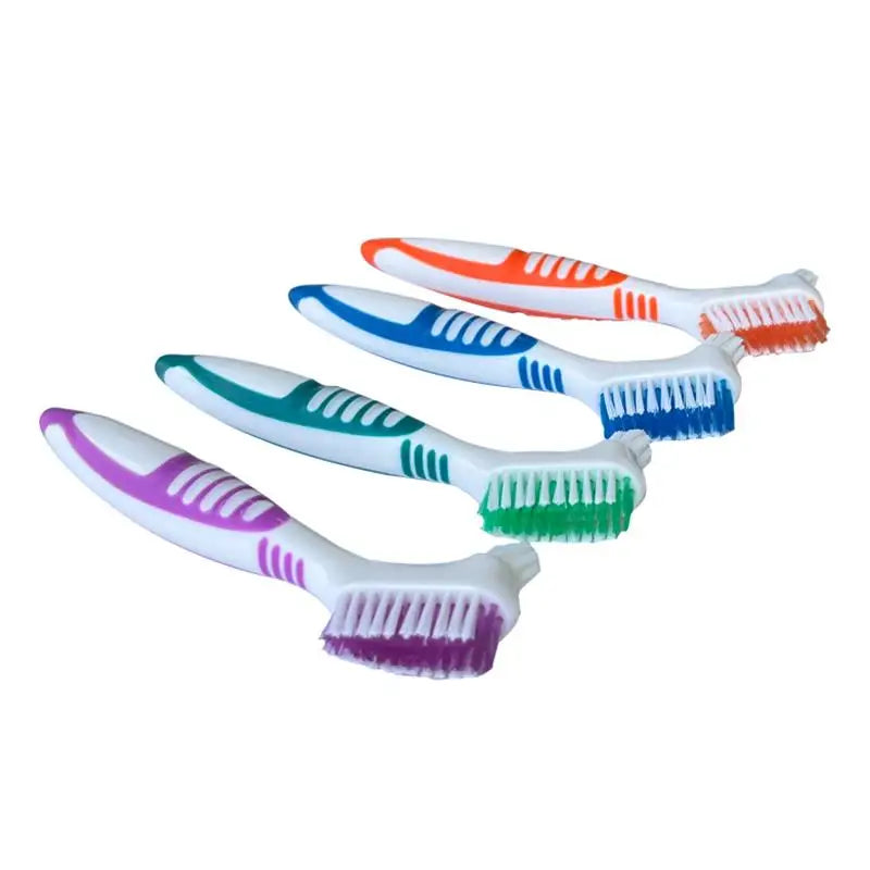 Denture double-sided toothbrush cleaning brush, denture brush, invisible braces orthodontic retainer, descaling brush, 1 piece