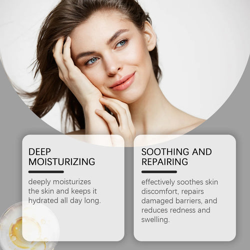 Deep moisturizing tallow honey balm jars with gold lids and soothing repair claims