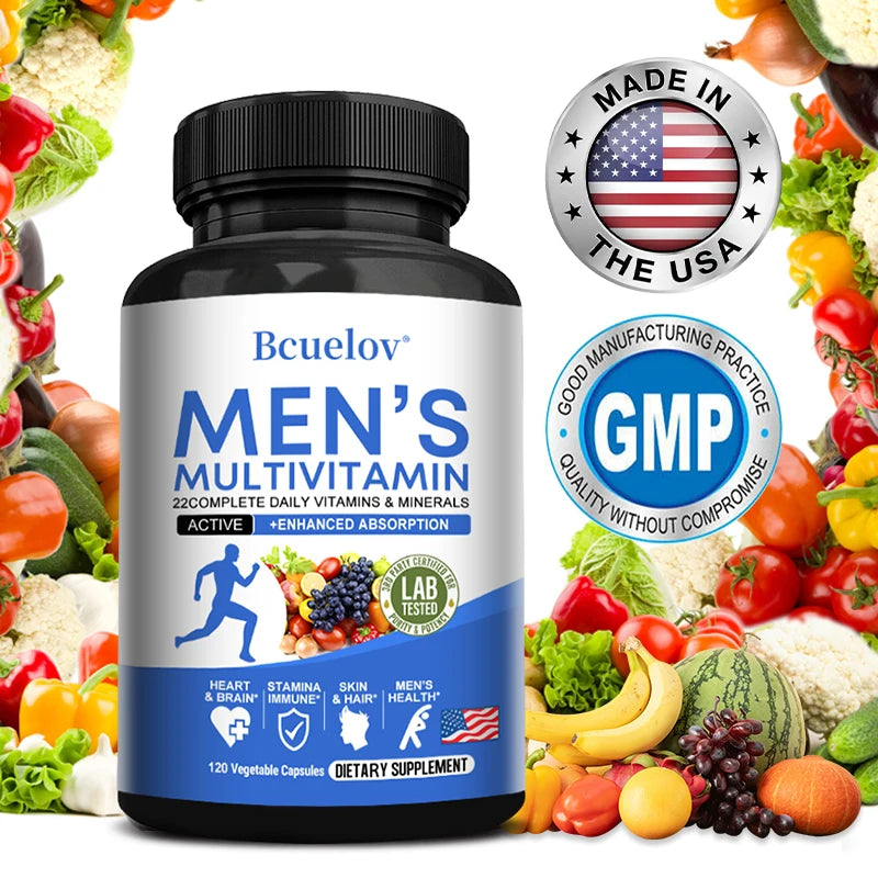 Men's Daily Multivitamin – Energy, Focus & Vitality Complex | 120 Vegetarian Capsules