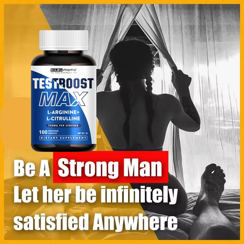 Men's Performance & Vitality Supplement | L-Arginine & L-Citrulline | 100 Capsules