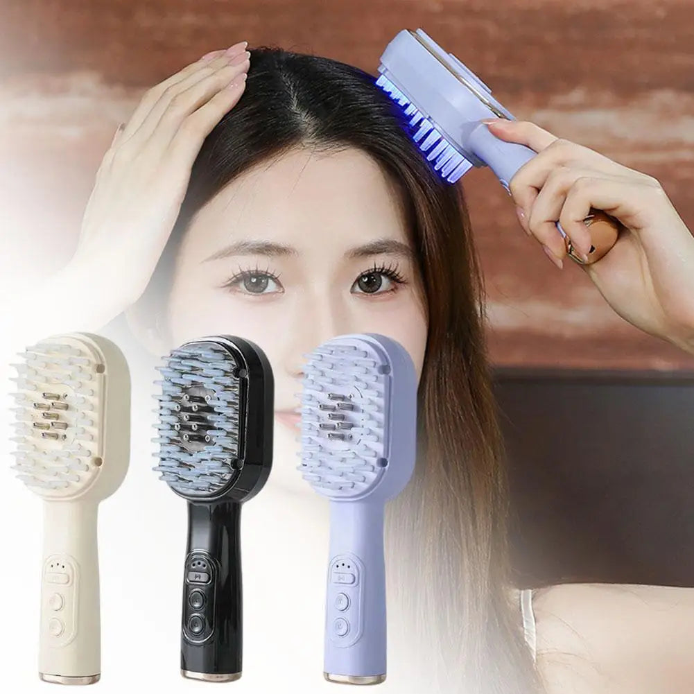 Electric Scalp Care Hair Growth Comb Red Light Therapy Microcurrent Stimulating Vibration Head Massage Thicker Stronger Hair