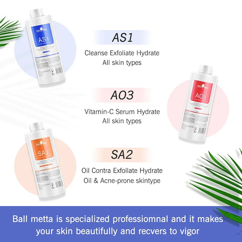 Facial Skincare Face Serum AS1 SA2 AO3 Aqua Peel Solution For Facial  Skin Deep Cleaning 400ml Kit of 3 Serums