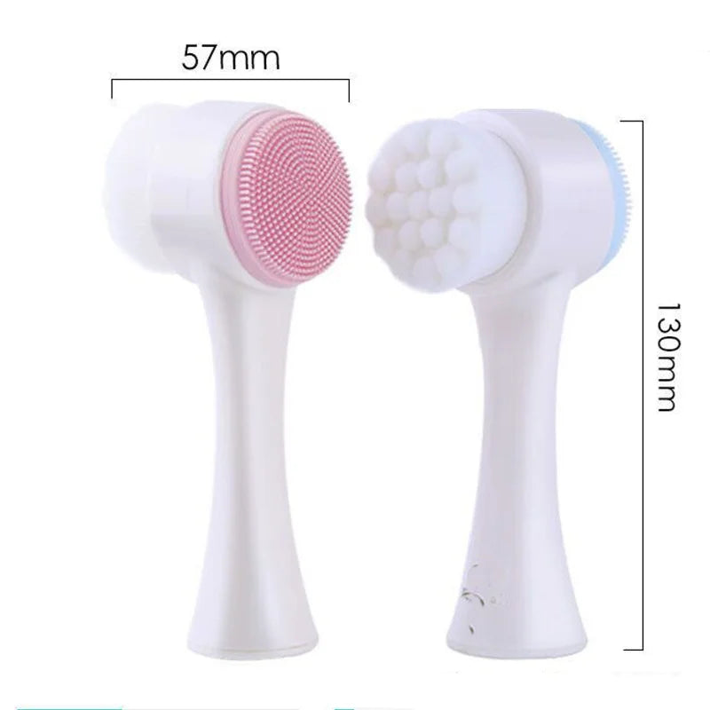 Double-Sided Silicone Facial Cleansing Brush – Deep Pore Cleanse & Gentle Exfoliation