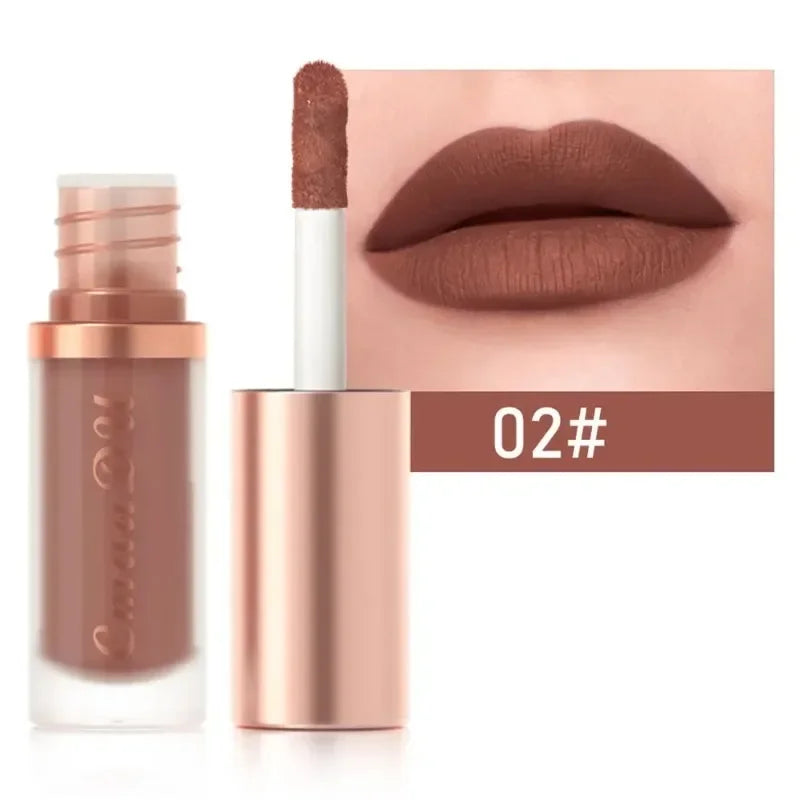 Waterproof Matte Velvet Lip Glaze Moisturizing Long Lasting Liquid Lipstick Non-stick Lip Gloss