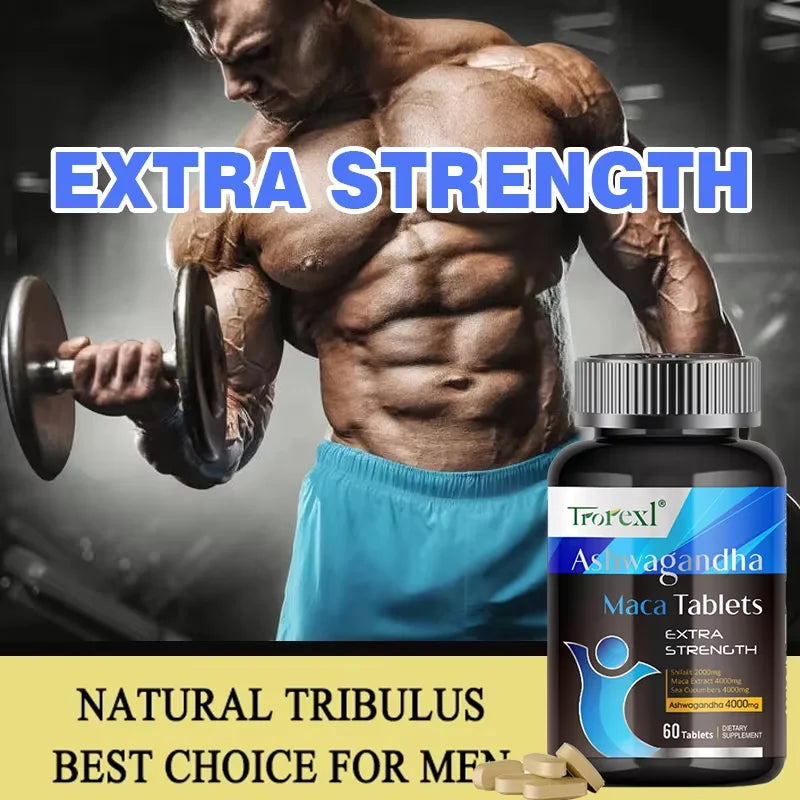 Men's Ashwagandha & Maca Energy Supplement – Stamina, Strength & Reproductive Health Support