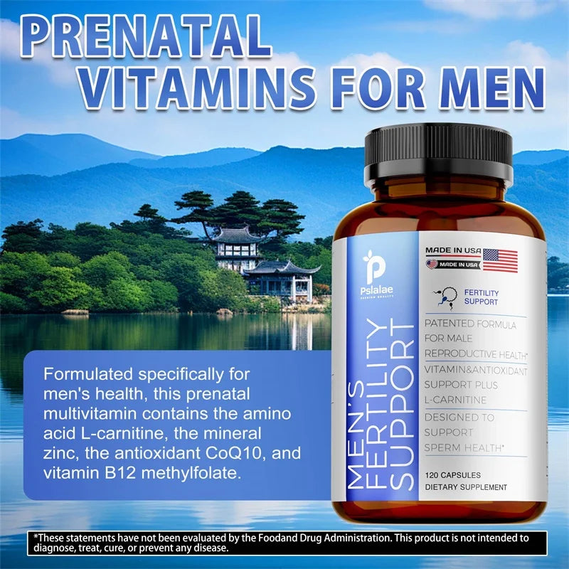 Men's Fertility & Reproductive Health Supplement – L-Carnitine, CoQ10 & Multivitamin Complex