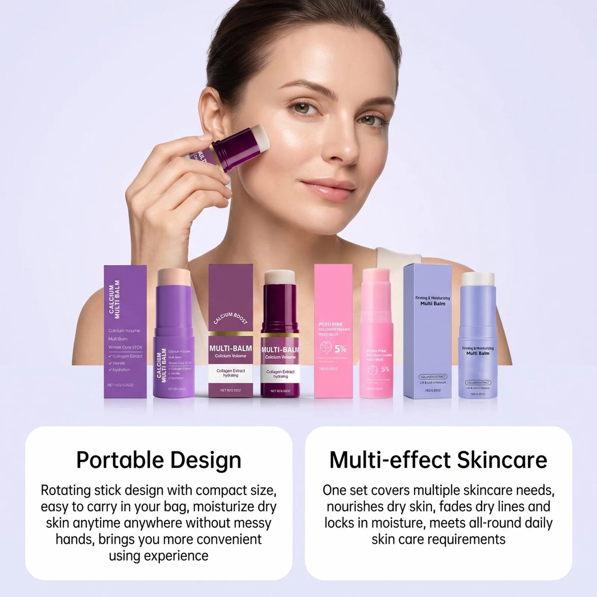 PDRN Calcium Volume Multi Balm | Korean Anti-Oxidant Cream for Face, Eyes & Neck