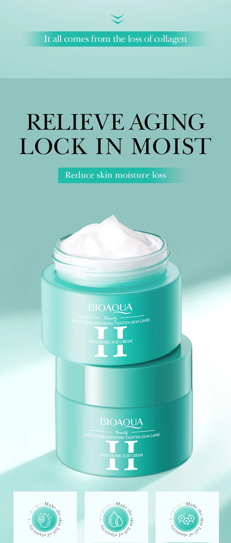 BIOAQUA Retinol Face Cream Moisturizing Whitening Anti-Aging Wrinkles Hyaluronic Acid Facial Cream Face Skin Care