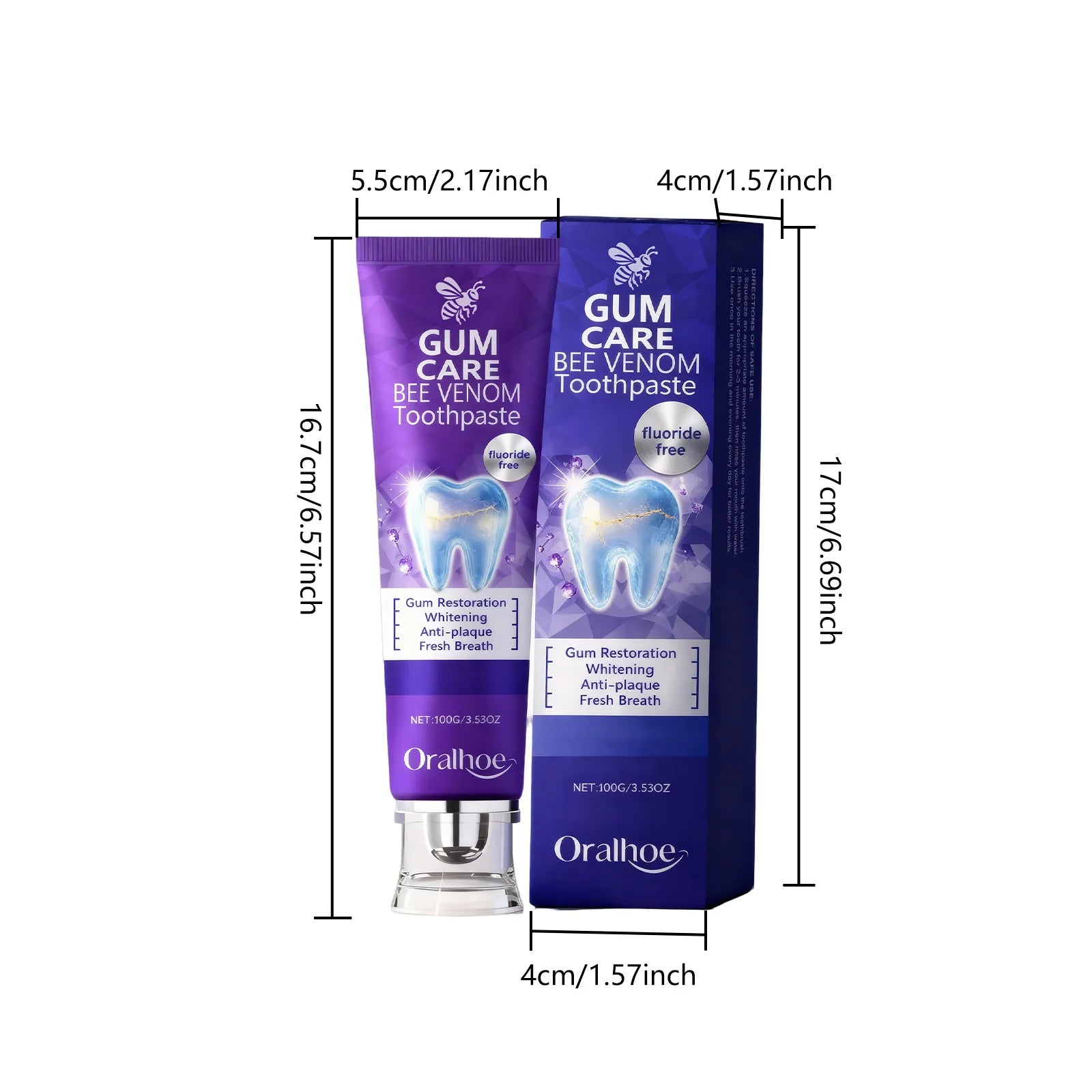 Bee Venom Toothpaste Teeth Brightening Gum Restoration Enamel Protection Sensitive Teeth Improve Plaque Stains Fresh Breath